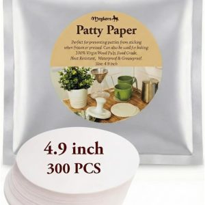 Meykers Patty Paper Food Grade Round 5 Inch 300 Pack-0
