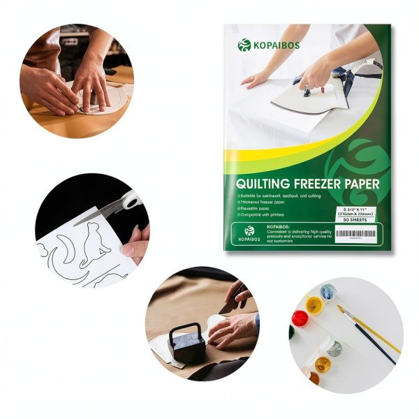 KOPAIBOS Freezer Paper Sheets White Crafting Quilting-5