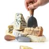 Hilislog Cheese Knife Set Stainless Steel Acacia Wood-5
