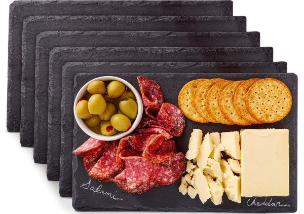 Juvale Slate Charcuterie Boards Party Serving Trays-5