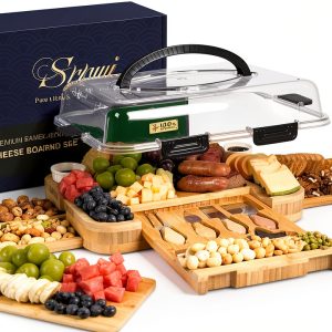 SRRUI Natural Bamboo Cheese Tray-0
