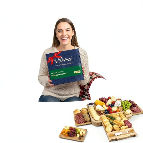 SRRUI Natural Bamboo Cheese Tray-7