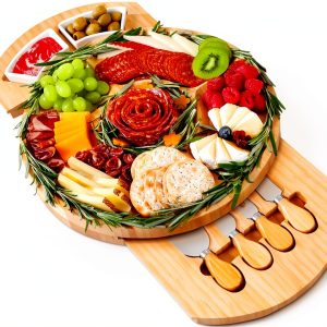 Thereye Luxury Bamboo Cheese Board Set-0