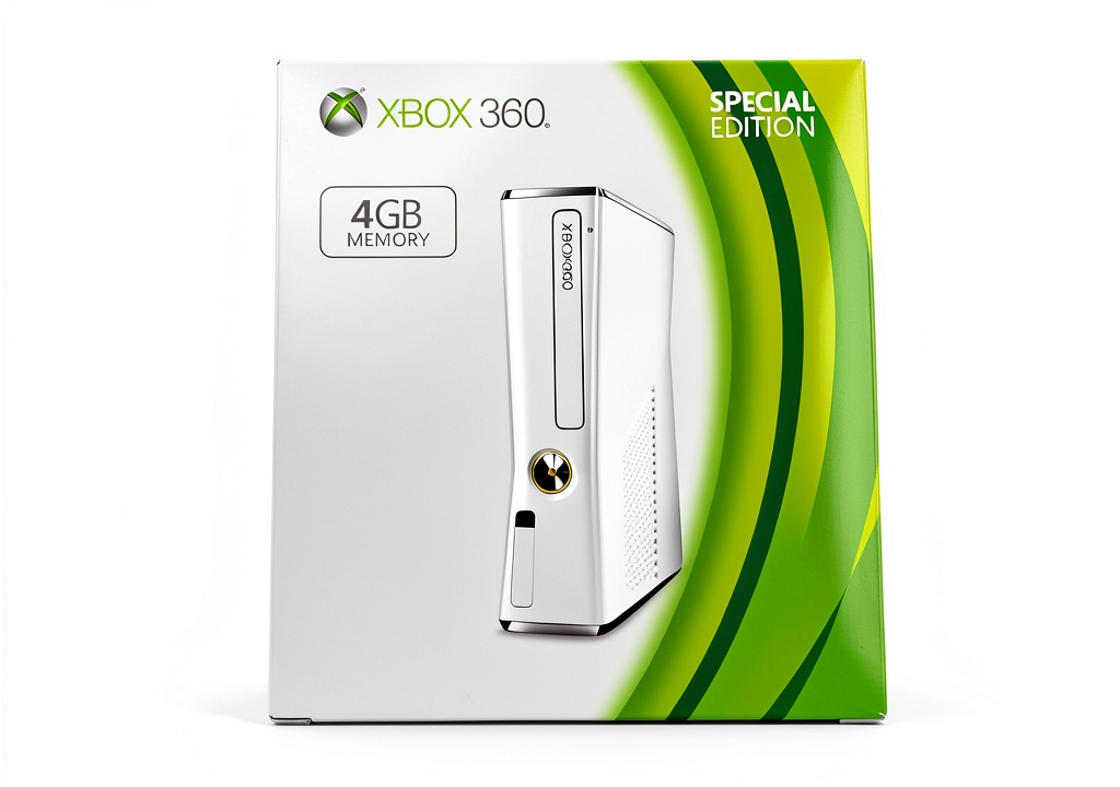 Installing Xbox 360 Console Microsoft 4GB Model 1439 on a wooden desk