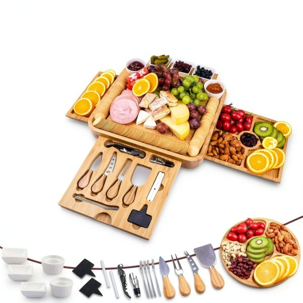 Bamboo Cheese Board by BEAUPLUS Rectangular-2