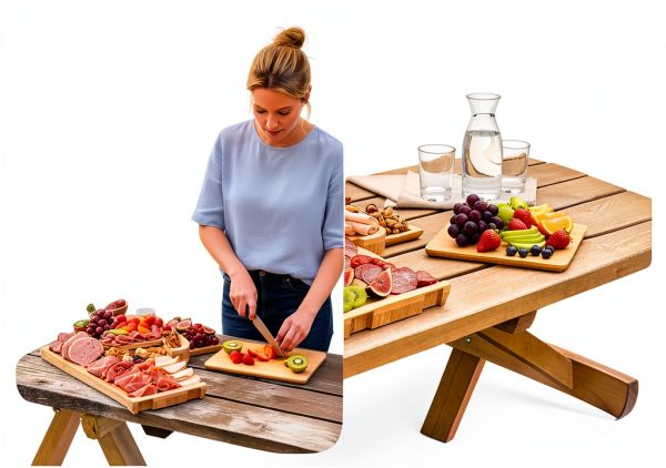 SRRUI Natural Bamboo Cheese Tray-4