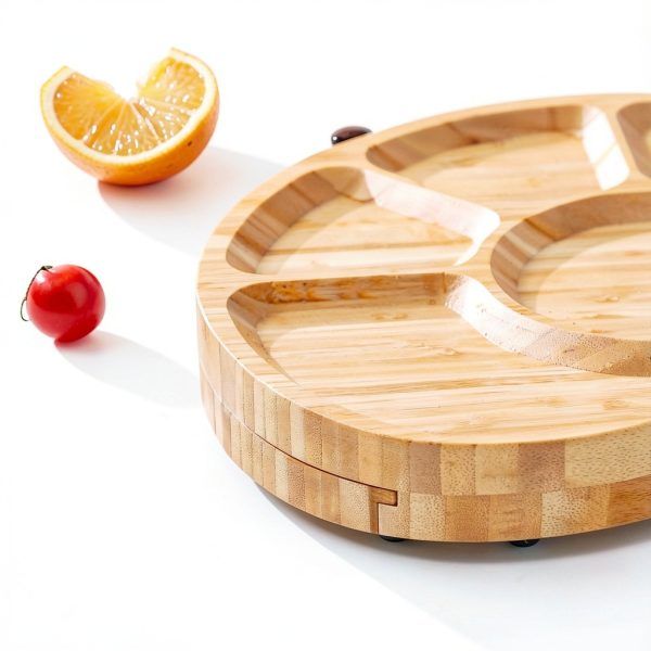 Thereye Luxury Bamboo Cheese Board Set-2