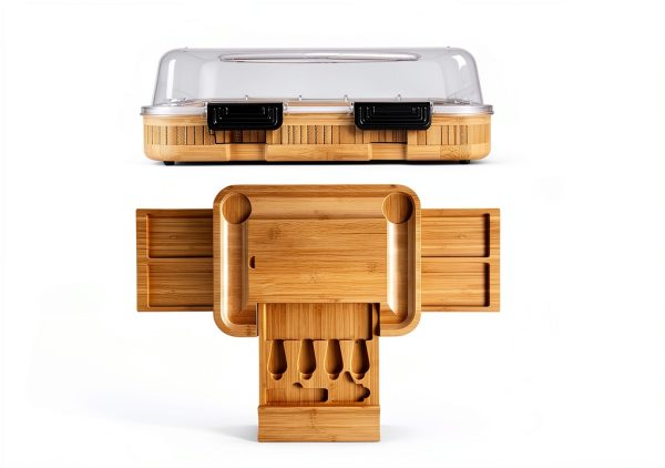 SRRUI Natural Bamboo Cheese Tray-2