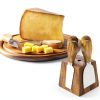 Hilislog Cheese Knife Set Stainless Steel Acacia Wood-2