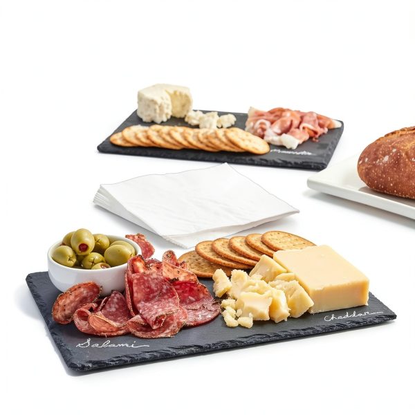 Juvale Slate Charcuterie Boards Party Serving Trays-2