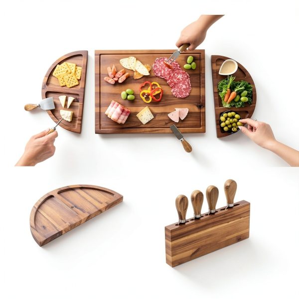 Acacia Charcuterie Board Tidita Large Cheese Tray-3