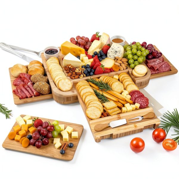 SRRUI Natural Bamboo Cheese Tray-5