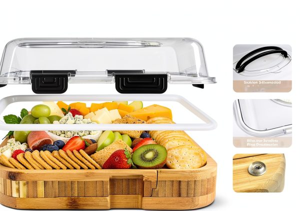 SRRUI Natural Bamboo Cheese Tray-3