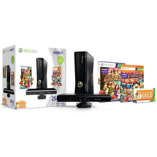 Xbox 360 Kinect Console Microsoft 250GB Hard Drive and Free Games-1