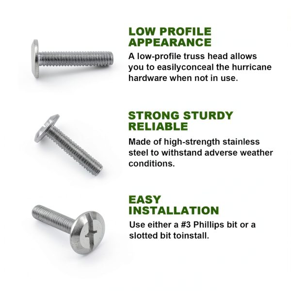 Combo Sidewalk Bolts 304 Stainless Steel Hurricane Hardware Screw Man-2